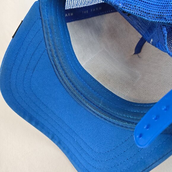 Goorin Bros The Farm Trucker Hat Freedom Eagle Patch Blue Snapback Mesh Cap - Picture 8 of 11